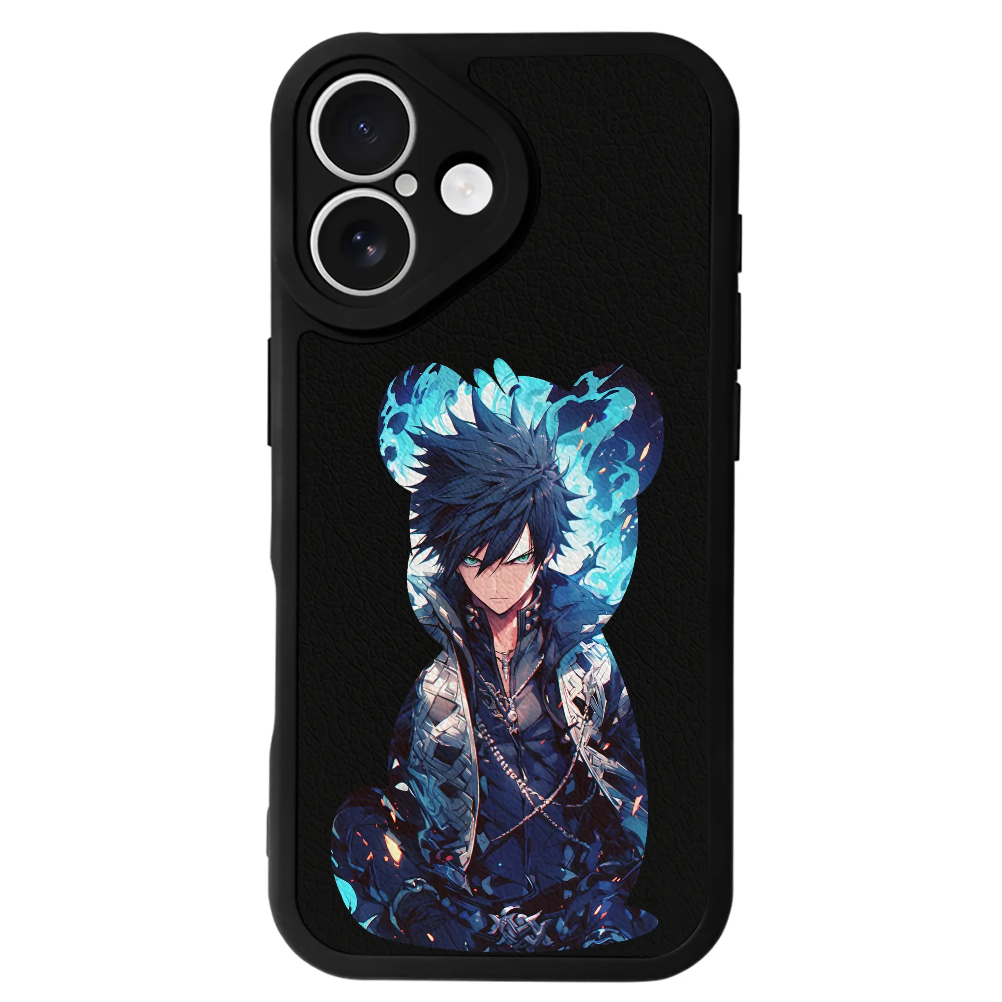 フェアリーテイル グッズ グレイ・フルバスター - IPhone 16シリーズ対応 ・ シリコンスマホケース ・ レザー調 ・ 高精度フィット ・ 耐衝撃 ・ ワイヤレス充電対応 ・ 精密カット